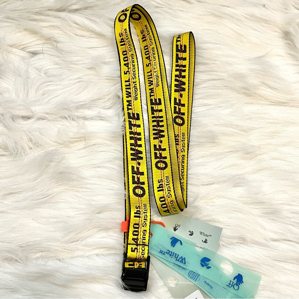 Off white mini industrial belt